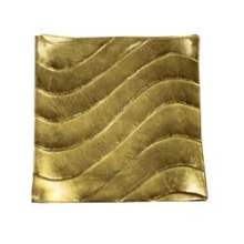 Teller Wellen gold 14x14 cm