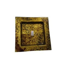 Teller quadratisch gold/bord./black 25x25 cm