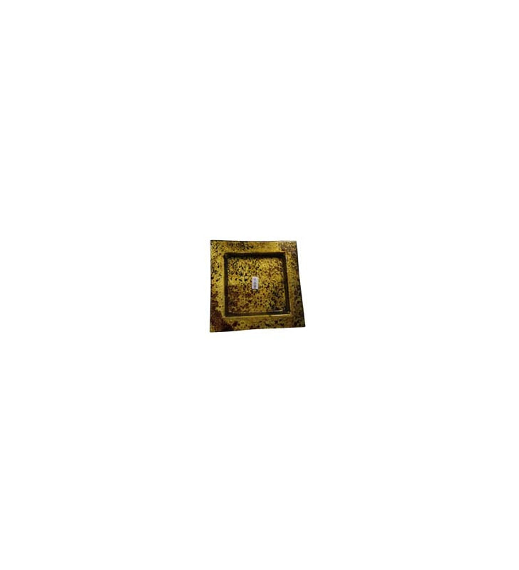 Teller quadratisch gold/bord./black 25x25 cm