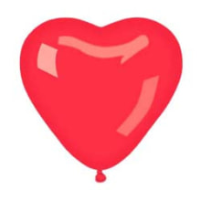 Gummiballone Herz rot 40 cm 100 Stück
