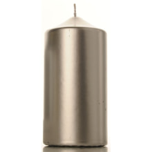 Zylinderkerze Lack silber 70x140 mm