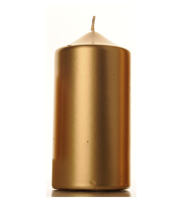 Zylinderkerze Lack gold 92x920 mm