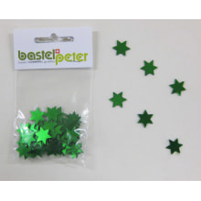 Folienkonfetti Sterne grün, 14mm