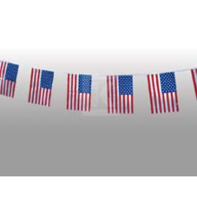 Flaggenkette USA, wetterfest, 4m