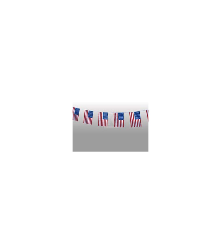 Flaggenkette USA, wetterfest, 4m