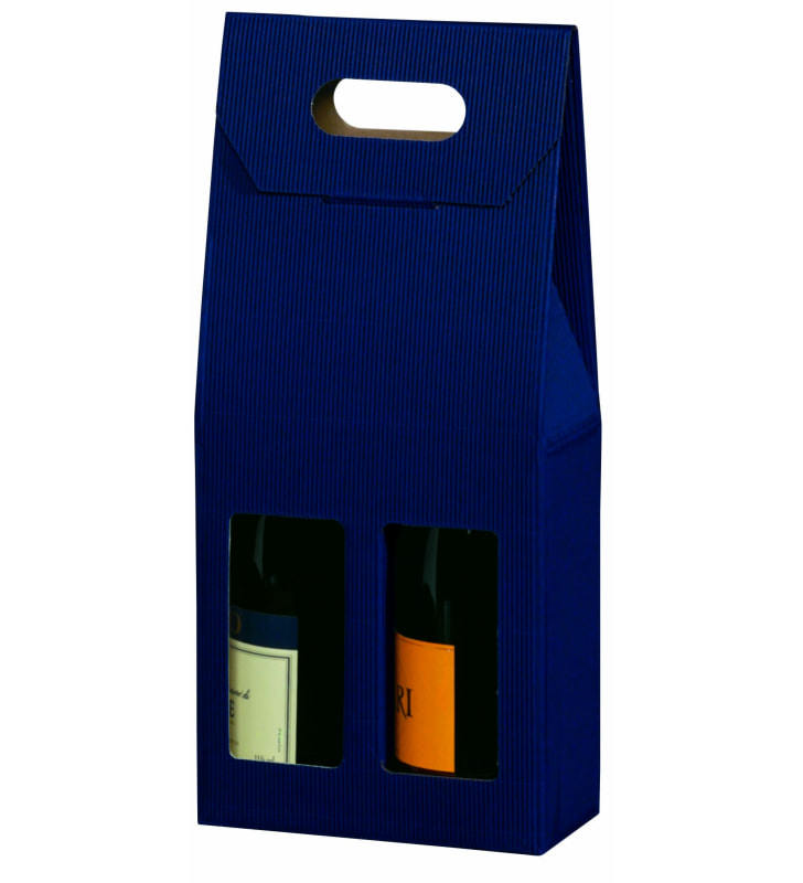 Flaschenkarton 2er blau