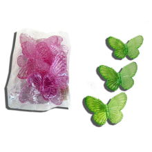 Schmetterlinge Acryl rosa, 6cm, 12Stk.