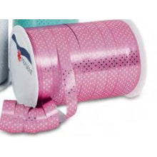 Poly-Ringelband Glossy Dots rosa, 10mm x100m