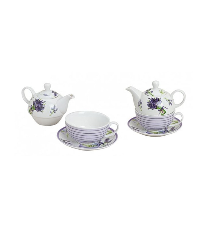 Teekannen-Set 3-tlg Lavendel