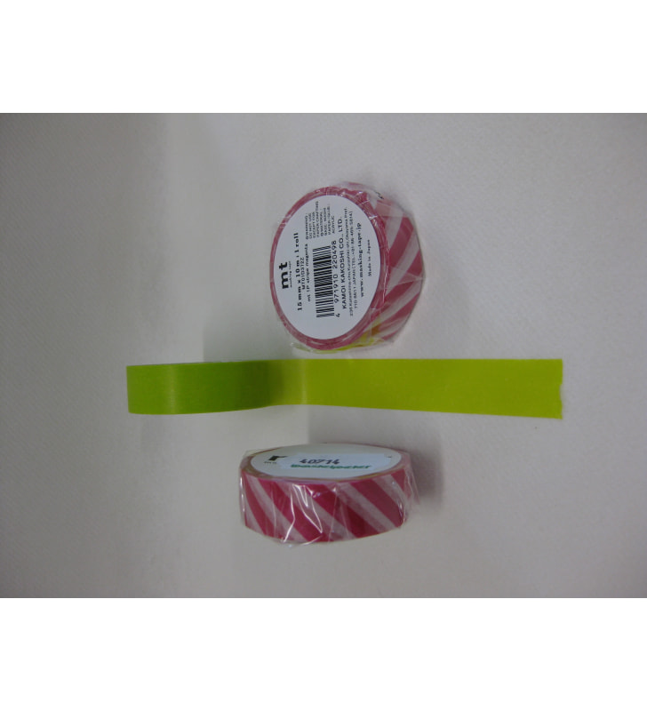 Masking Tape, 15mm x 10m, stripes pink