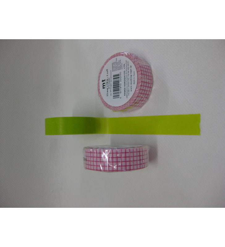 Masking Tape, 15mm x 10m, grid pink