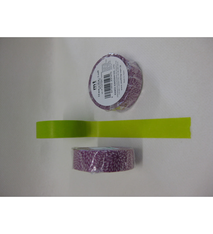 Masking Tape, 15mm x 10m, Leaves purple